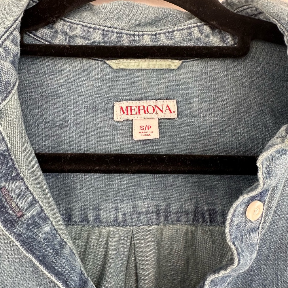 Merona Long Sleeve Denim Tunic Size Small - Picture 2 of 5